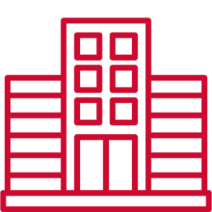 icone de empresa vermelho